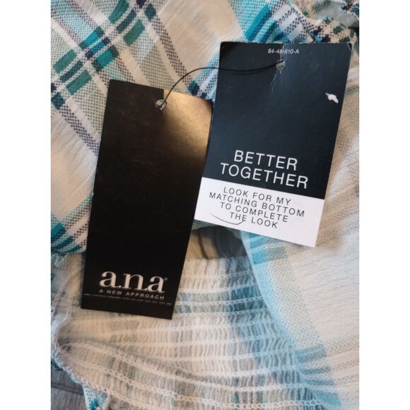 Ana Women's Size XXLT Naples Stripes Pull Over Ruffle Top -NWT - Picture 8 of 8